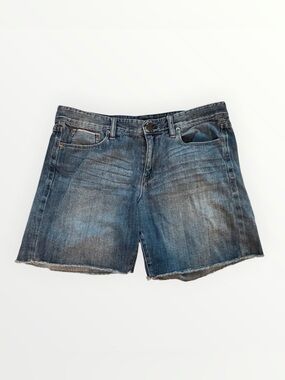 J Crew Medium-Wash Blue Denim Cut Off Raw Hem Shorts Size 30